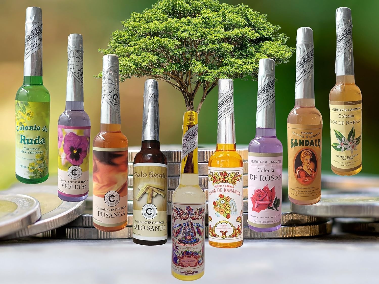 Paquete de tres Agua Florida - Pack de 3 Botellas Amarillas Tapón Blanco de 270 ml originales | Energía, Limpieza y Protección Espiritual | Agua espiritual limpiadora de chamanes