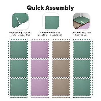 Amazon.com: Home Gym Mat, Puzzle Exercise Mat, EVA