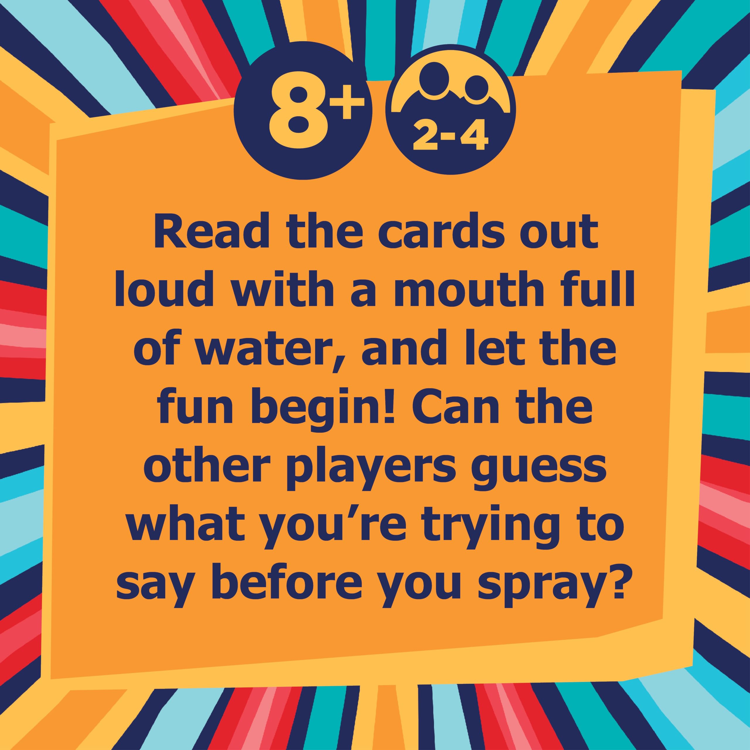 PlayMonster Juegos de cartas Swallow Your Words - Juego de mesa para la noche de juegos familiares, bebe y dilo no lo rocíes, juego multijugador, adivina la frase antes de que se acabe el temporizador