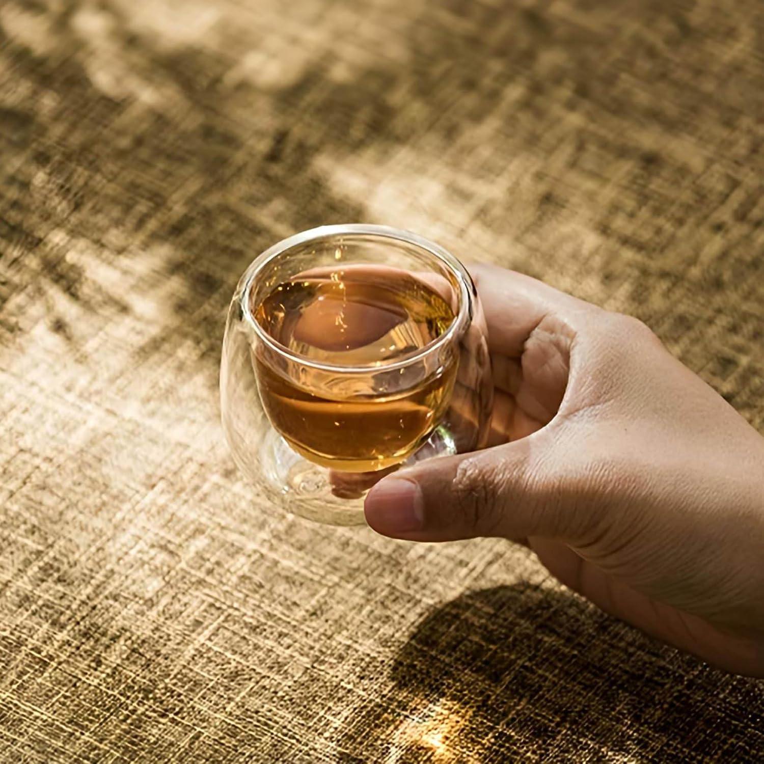 2oz Double Walled Espresso Glasses Espresso Cups,Espresso Double Wall Thermal Glasses,Double Walled Drinking Glass for Hot and Cold Liquids, Whiskey, Bourbon, Vodka, and Scotch (Set of 2)