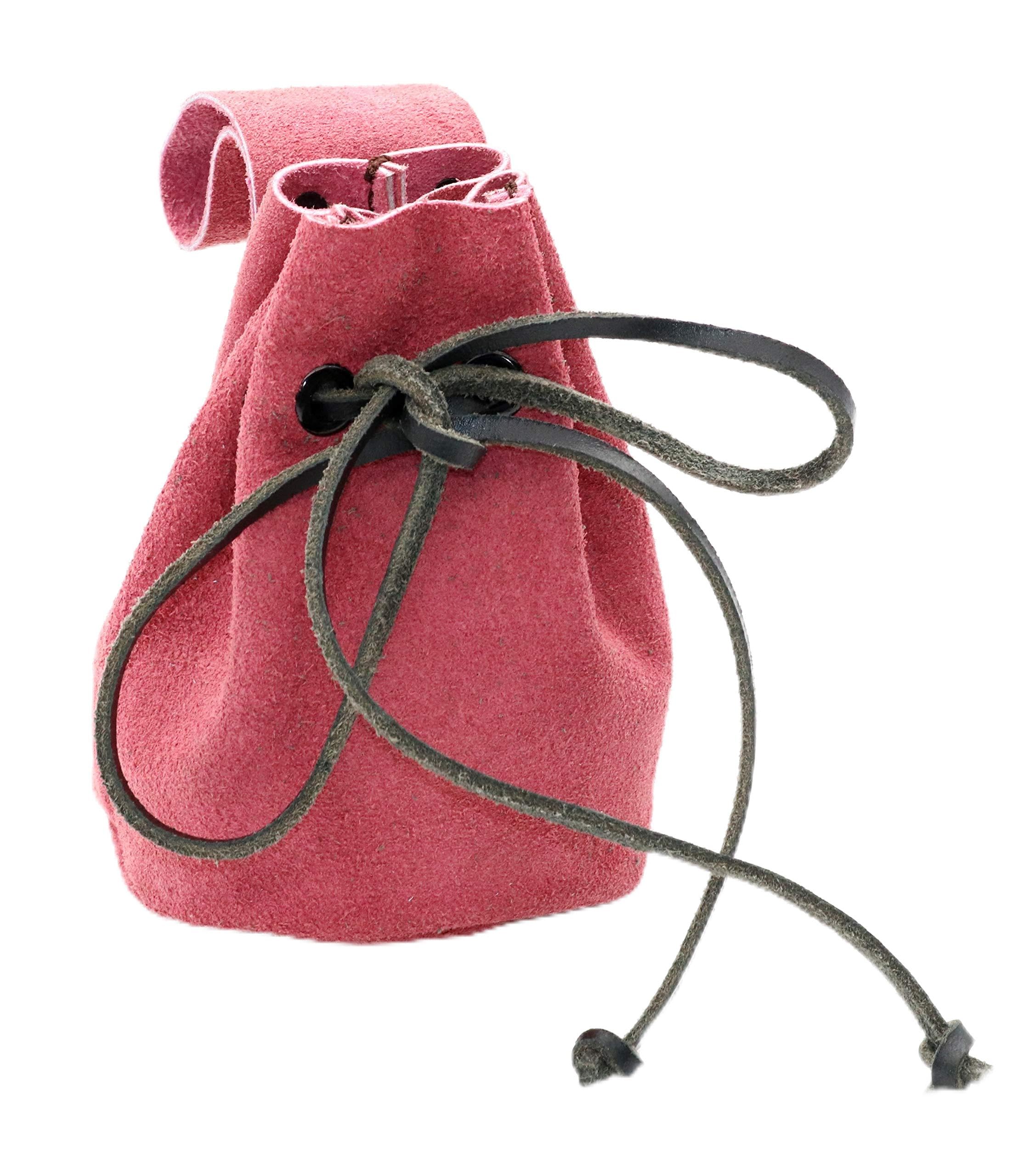 Mythrojan Small Trinket Pouches Suede Leather Drawstring Coin &amp; Dice Bags for LARP, SCA, Viking &amp; Medieval Events Yellow- pack of 4
