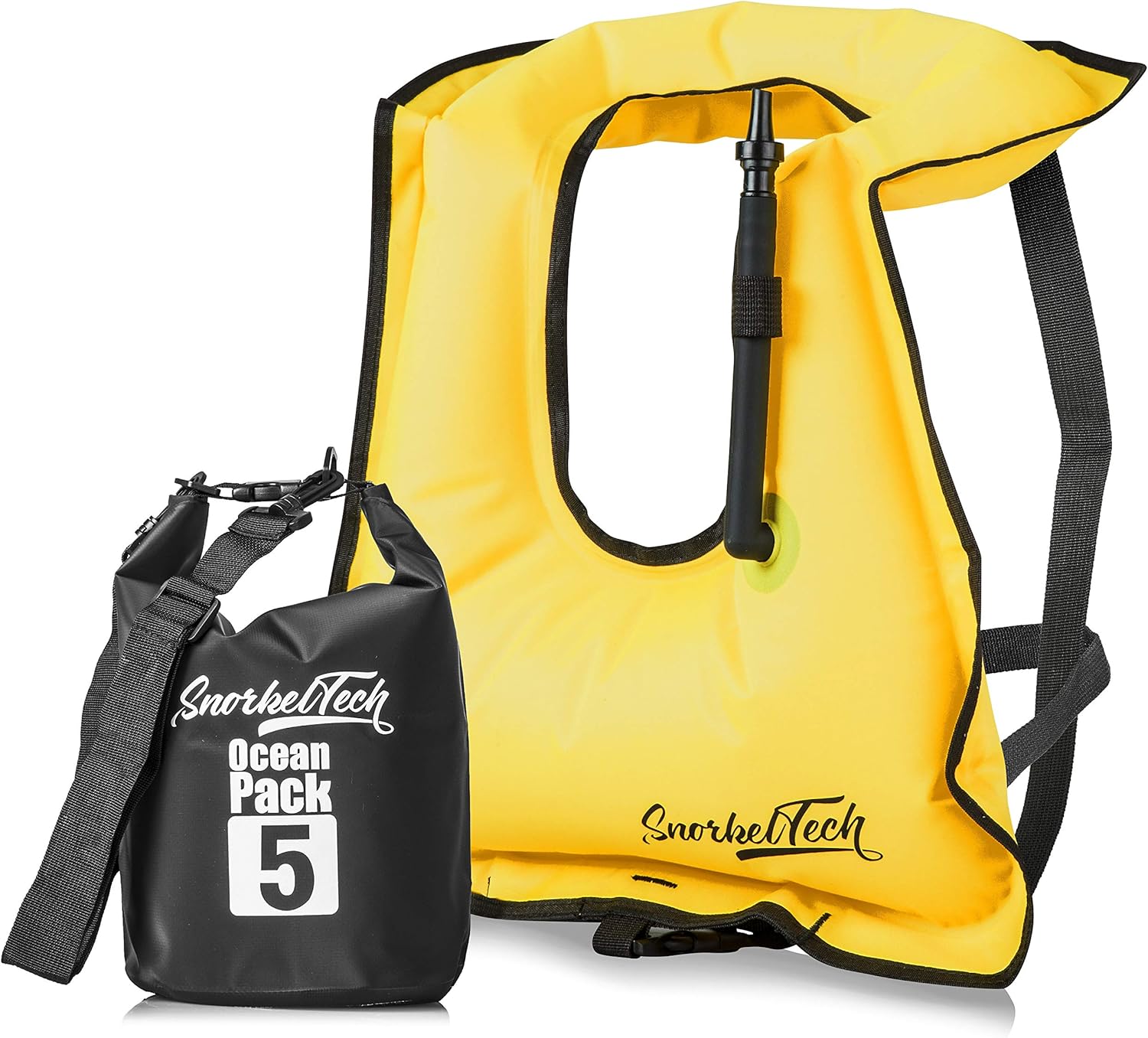 SnorkelTech Inflatable Snorkel Vest Set Waterproof Dry