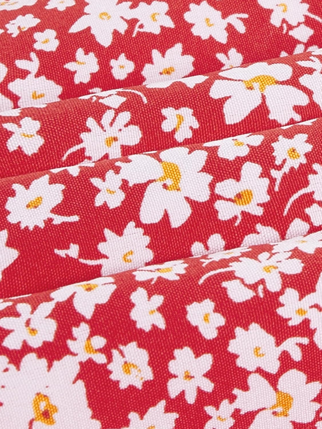 Floerns Girl's Floral Print Sleeveless Ruched Ruffle Hem A Line Cami Short Dress - Image 5