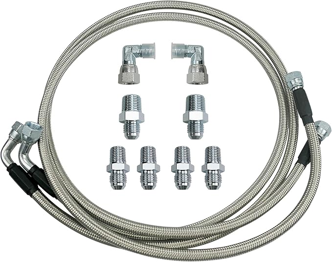 New Stainless Steel Transmission Cooler Hose Line Kit PTFE 6AN Fit GM