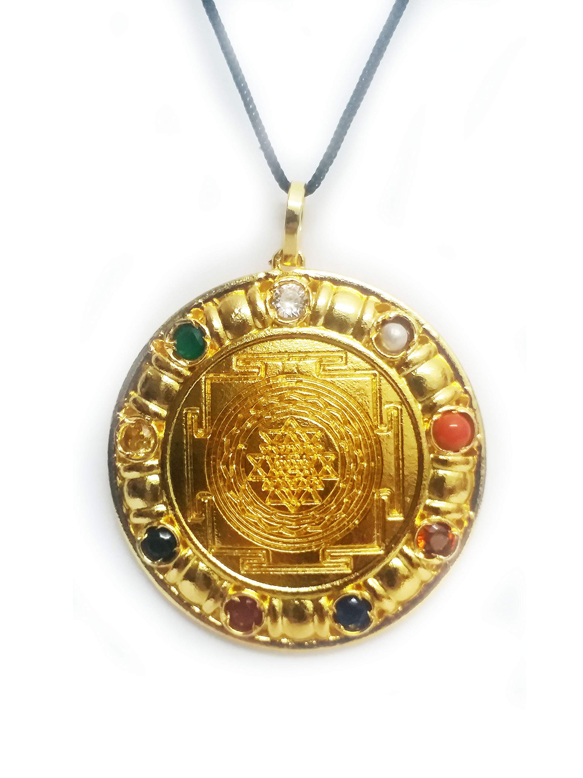 Big Size Shri yantra ashtadhatu Gold Plated pendant For Men And Women-image-17