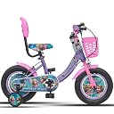 OYEKID Mermaid 12T Kids Bicycle for Girls with Training Wheels, Basket & Backrest | EVA Tyres, Chain Cover & Safety Brakes | Ideal for Beginners (Purple Pink, 12T) gallery image