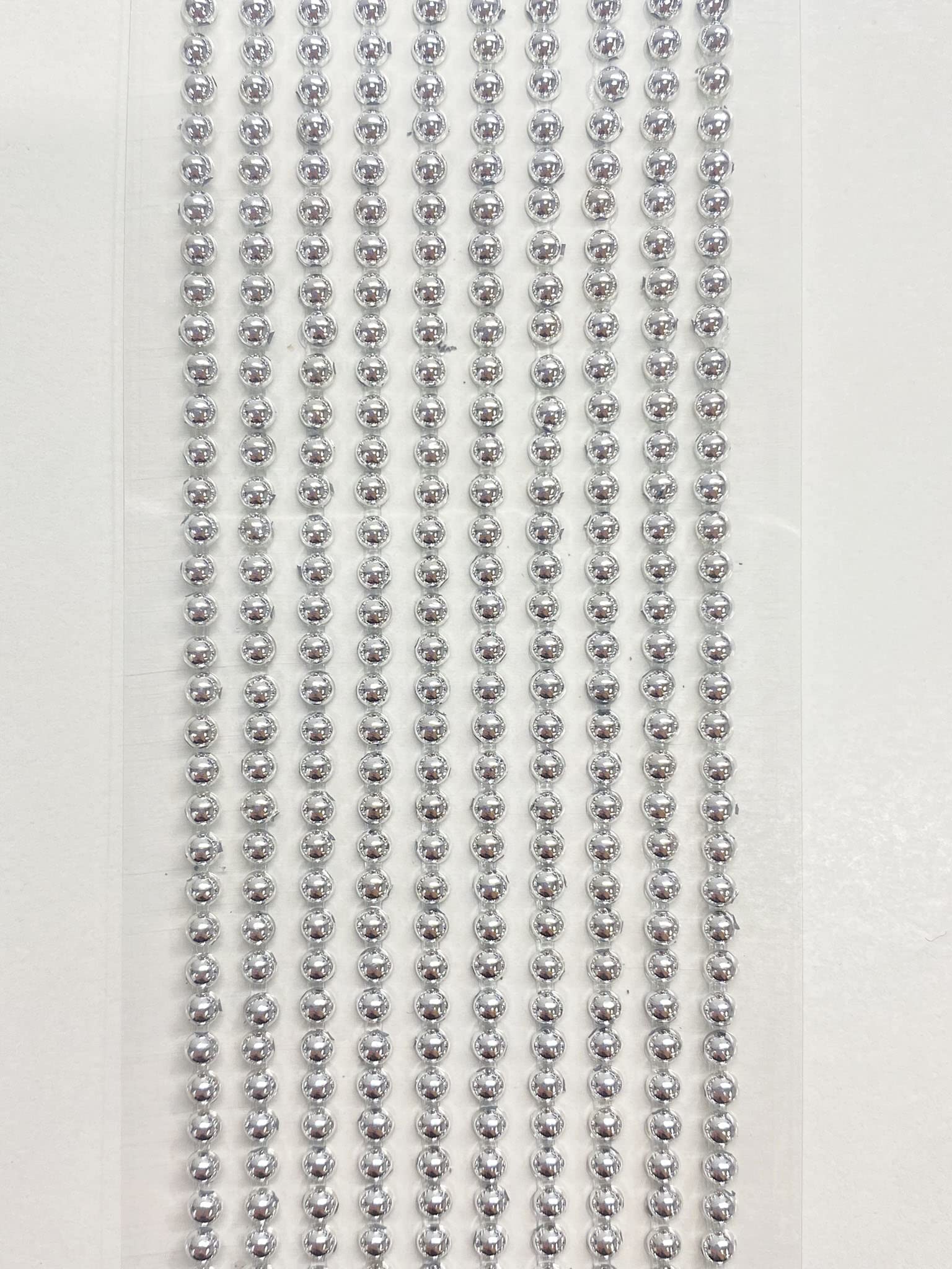 Syntego 500-Pack Self-Adhesive White Pearls - 3mm Flat Back Round Beads For Crafts, Cards, Decor
