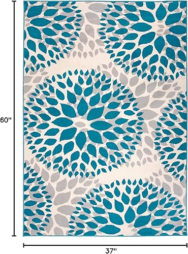 Miniatura 2 de Tapete de diseño floral moderno