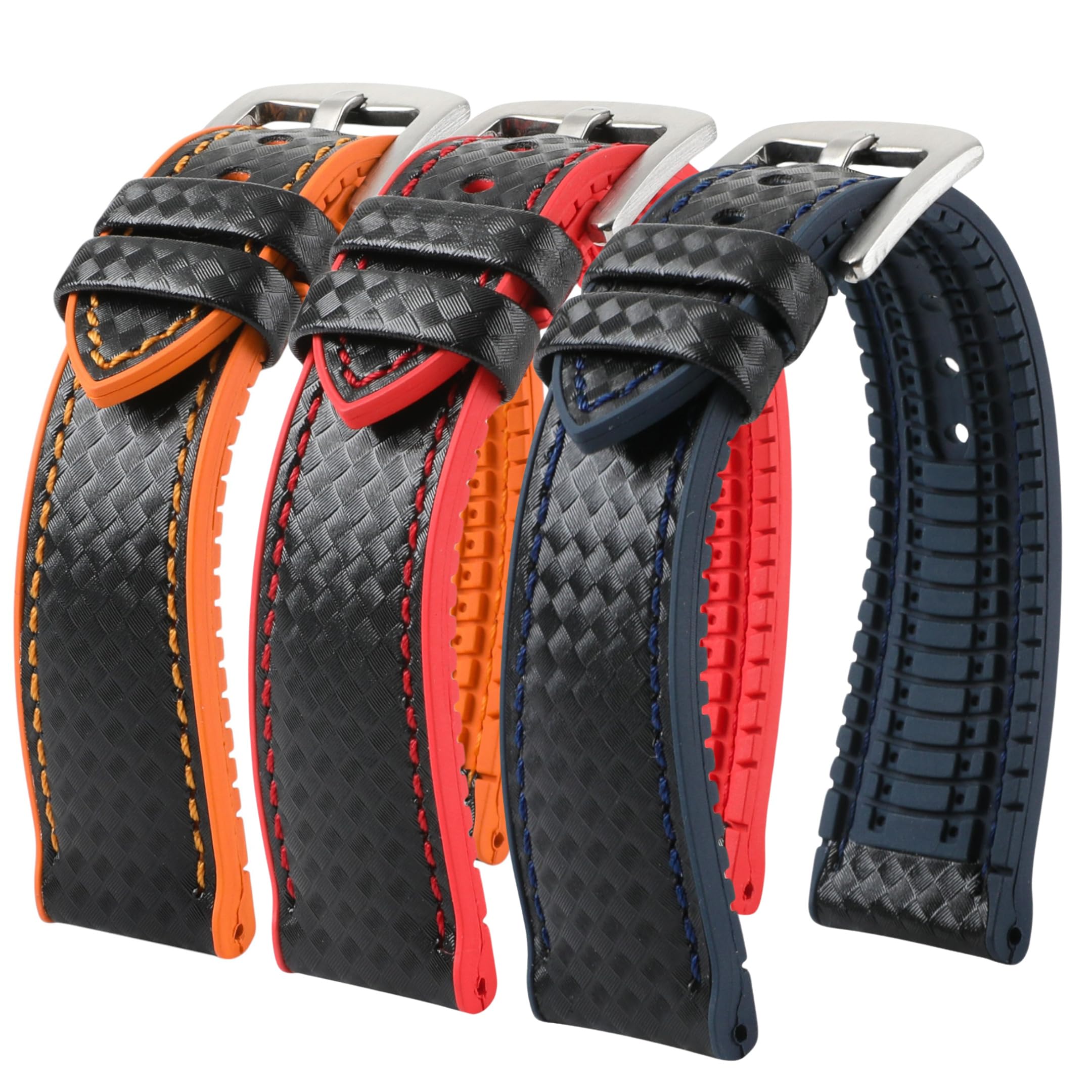Strapseeker Premium Hybrid Leather & FKM Rubber Ezra Watch