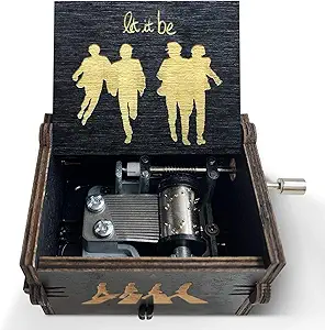 Let It Be Musical Box - Classical Wooden Music Box,Gifts for The Beatles Band Fans,Gifts for Friends and Family Birthday/Christmas/Valentine's Day
