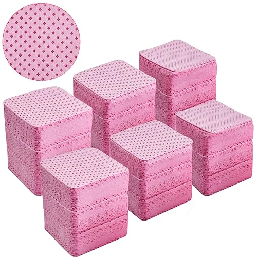 540 toallitas de uñas sin pelusas, almohadillas suaves no tejidas para quitar esmalte de uñas, toallitas rosadas, toallitas sin pelusa para