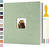 Vista 31 de Álbum de fotos autoadhesivas, álbumes de recortes, álbumes de fotos magnéticos para fotos de 4 x 6, 5 x 7, 8 x 10, páginas adhesivas para bebé, Azul