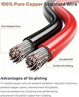 Vista 6 de IZTOSS Conector Anderson de 50 A con cable 6AWG para cable de calibre 6 a 12, conector rápido de batería, montacargas, enchufe, remolque