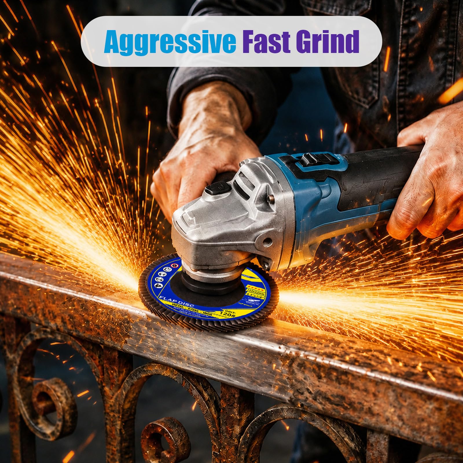 Purple Ceramic Flap Discs - Angle Grinder Abrasives -3