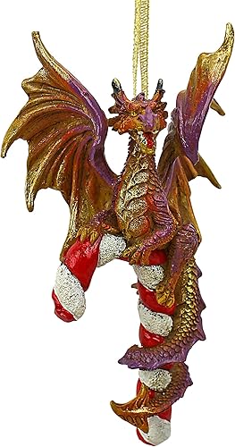 Miniatura 3 de Design Toscano Frost The Gothic Dragon - Adorno navideño para decoración navideña, 3 pulgadas de ancho, 3 pulgadas de profundidad, 5 pulgadas