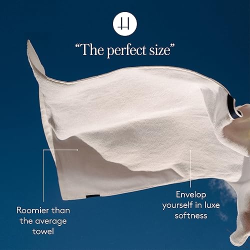 Miniatura 3 de Havly  Toallas de baño turcas de lujo extragrandes  30 x 58 pulgadas  Tejido Wunderweave de secado rápido  Lazo de color característico  1000