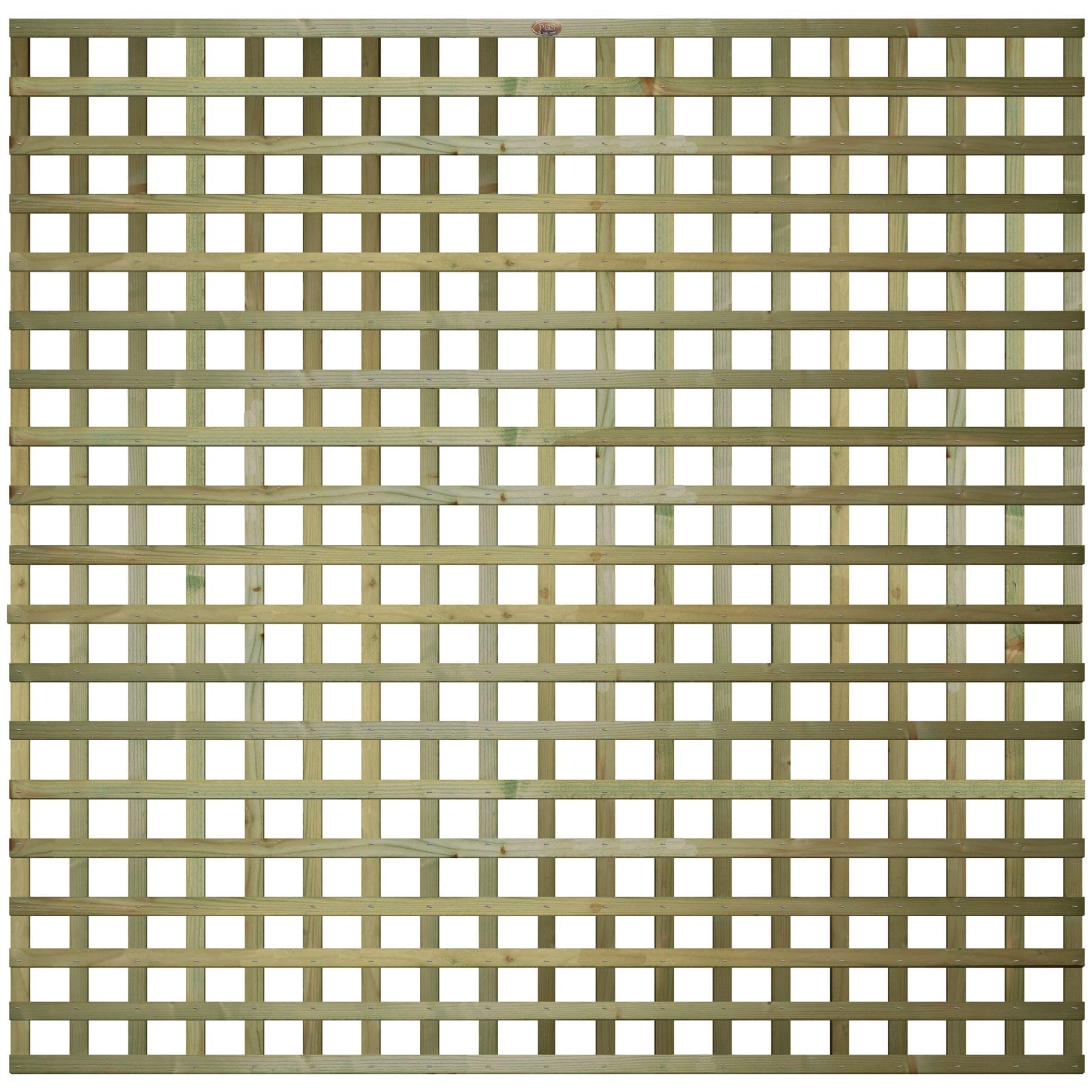 Privacy Square Flat Top, 6ft x 6ft Wooden Garden Fence Trellis Panel | Decorative Fencing for Screening Divider, Pergola, & Boundary Wall Lattice (Wide: 182.8cm x High: 180cm)