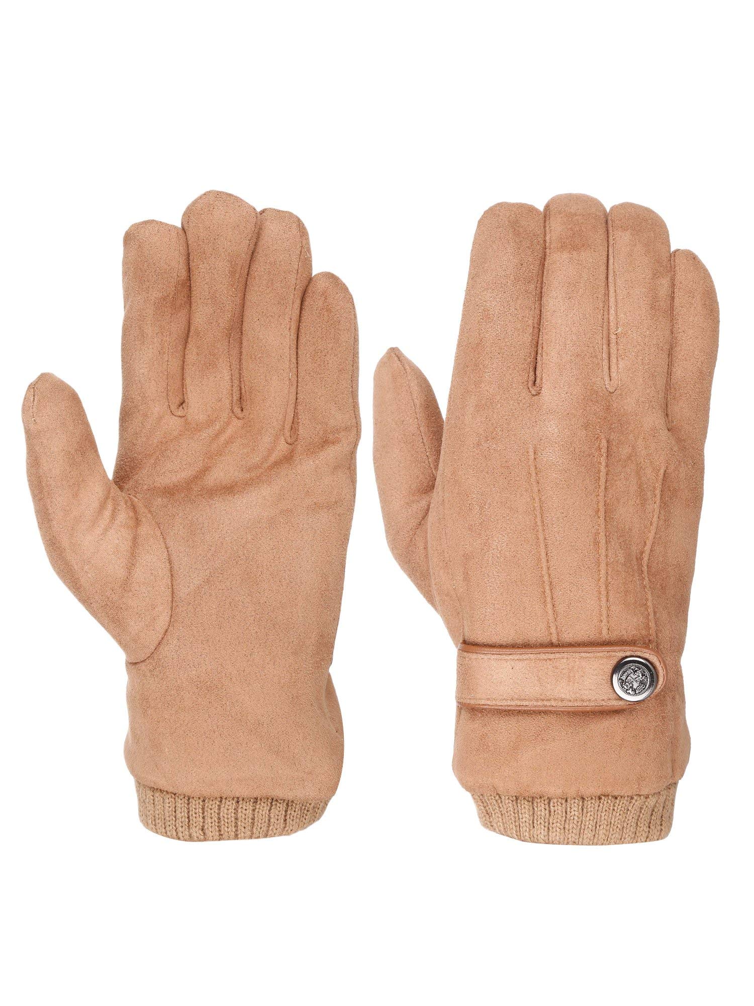 Suede Winter gloves for Girls and Women & with faux fur on the inner side-image-47