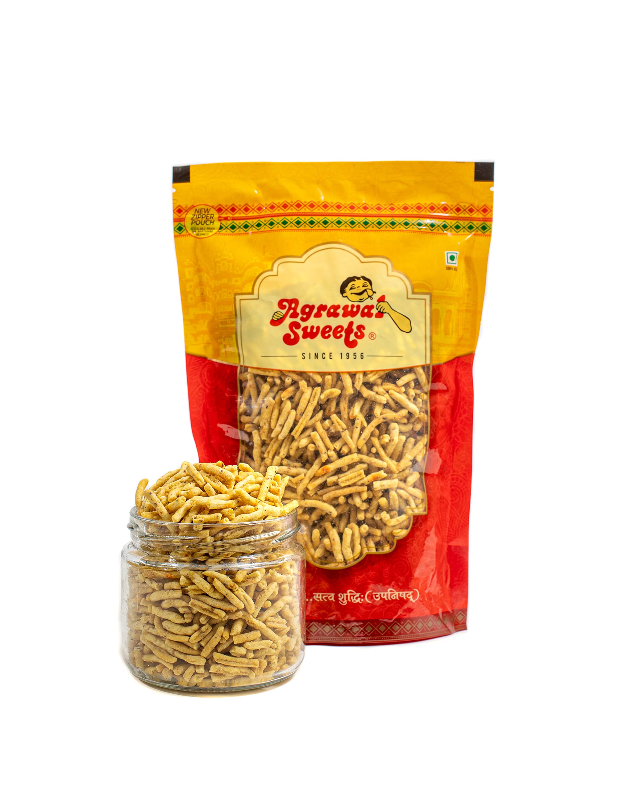 Agrawal Sweets Tasty Ratlami Sev Crispy & Crunchy Traditional Namkeen (Pack of 3, 750 GMS)