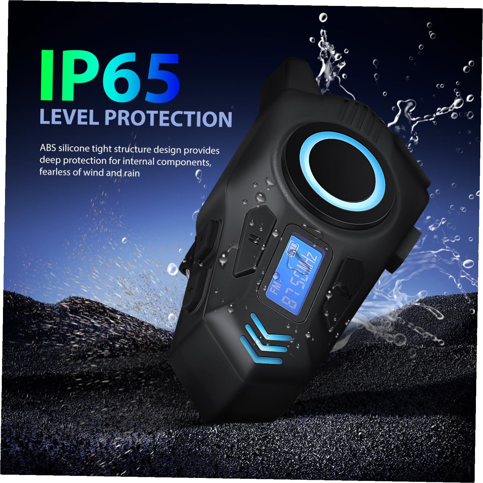 SHINEOFI Auricolare Moto Wireless 6.0 per Casco con Microfono, Ip65, 800mah, Comfort Ergonomico per Escursioni Motociclistiche Quotidiane