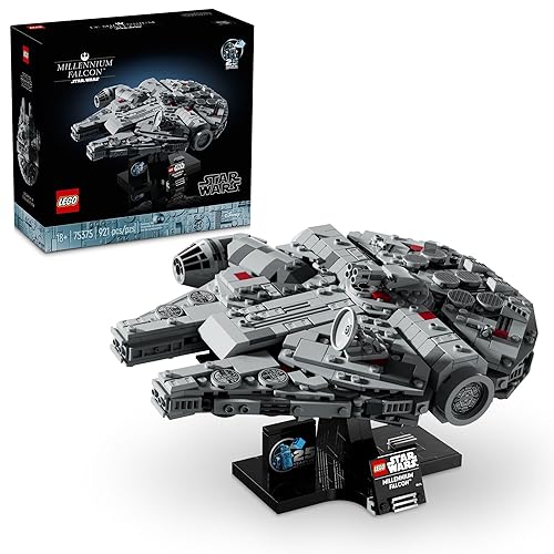 LEGO Star Wars Millennium Falcon A New Hope 25th Anniversary Collectable Model - DIY Building Sets for Adults, Men & Women, Ages 18+ - Comes with Display Stand - Star Wars Gift - 75375