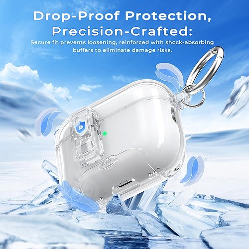 Miniatura 4 de R-fun Funda para AirPods Pro de 2 generación 2022, accesorios de silicona de protección completa para mujeres y hombres, con funda de carga Apple