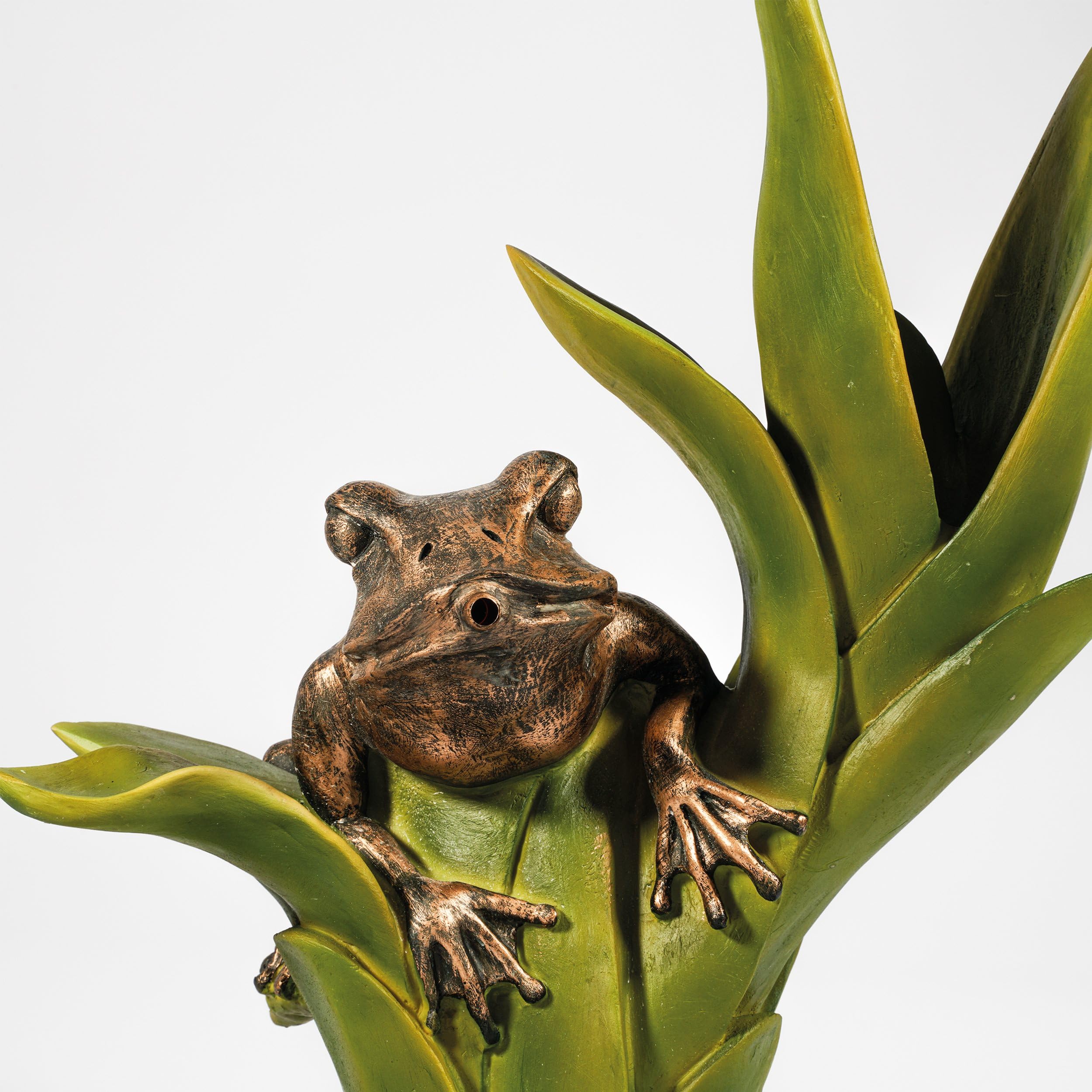 Esotec fontaine solaire grenouille assise statue jardin pompe submersible 22 cm