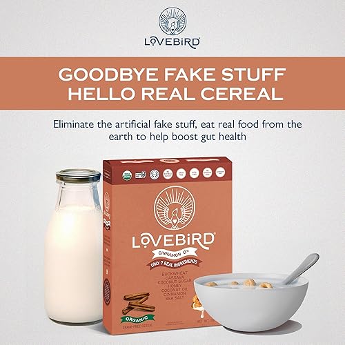 Miniatura 12 de Lovebird Paquete de 3 cereales sin azúcar sin gluten, cereales orgánicos sin cereales, sin lácteos, sin azúcar, sin refinado, bocadillos saludables