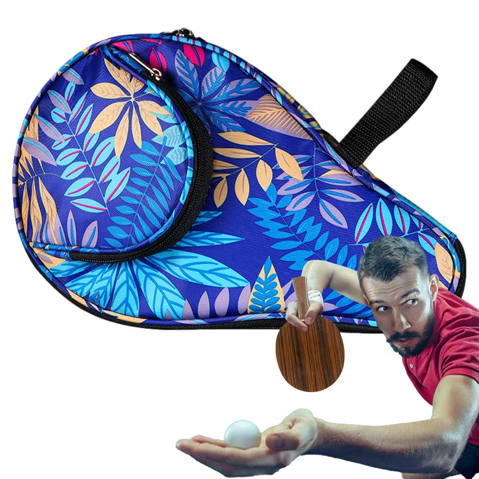 Housse De Raquette De Tennis De Table – Colorée, Résistante, Avec Poche Pour 3 Balles
