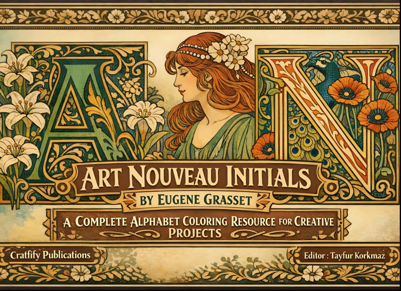 Art Nouveau Initials by Eugene Grasset A Complete Alphabet Coloring Resource for Creative Projects (International Modern Art Movements)