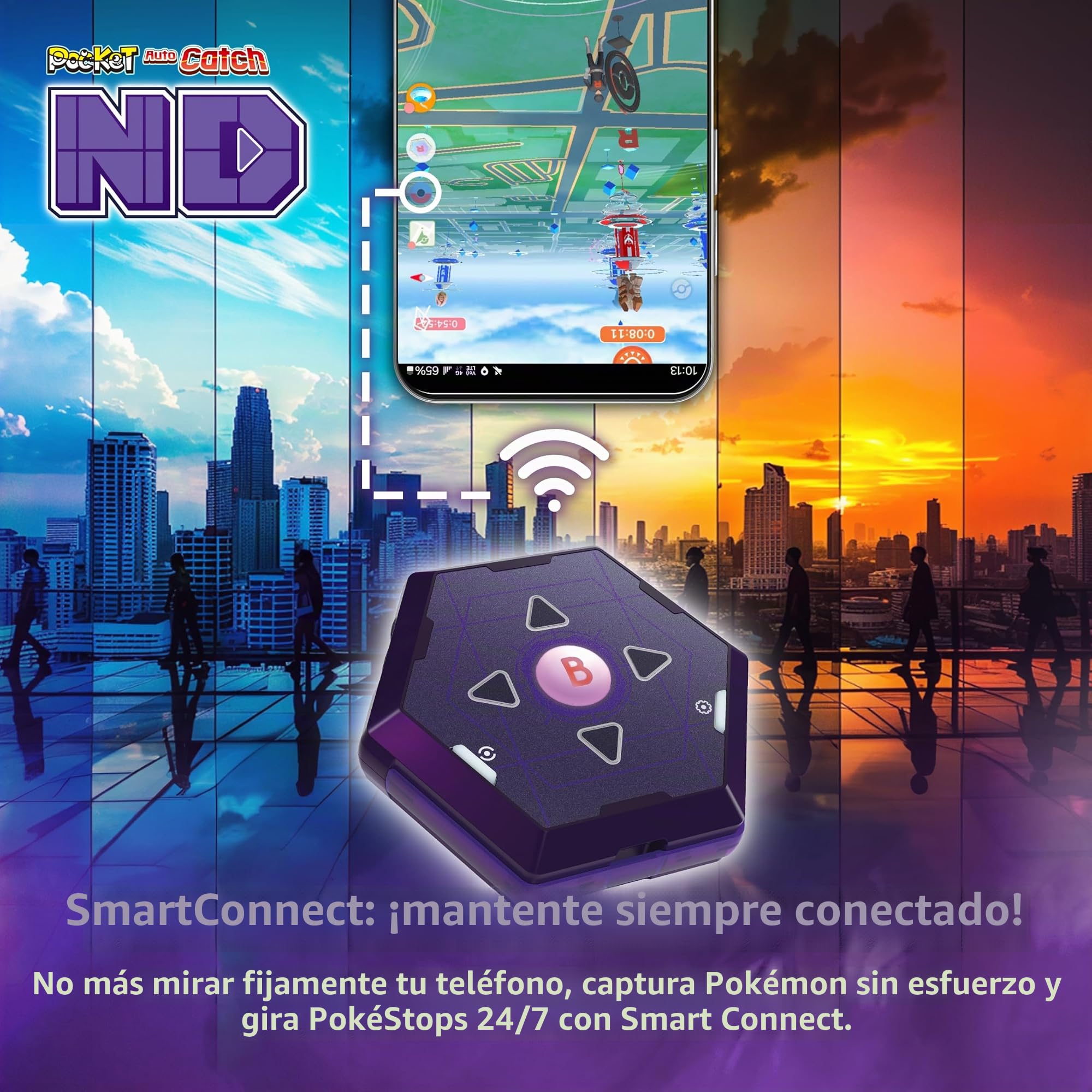 Brook Auto Catch ND – Atrapasueños de coche sin esfuerzo para personas mayores y niños, Hyper Tap para juegos instantáneos de monstruos de bolsillo, compacto y manos libres. 【Versión exclusiva】