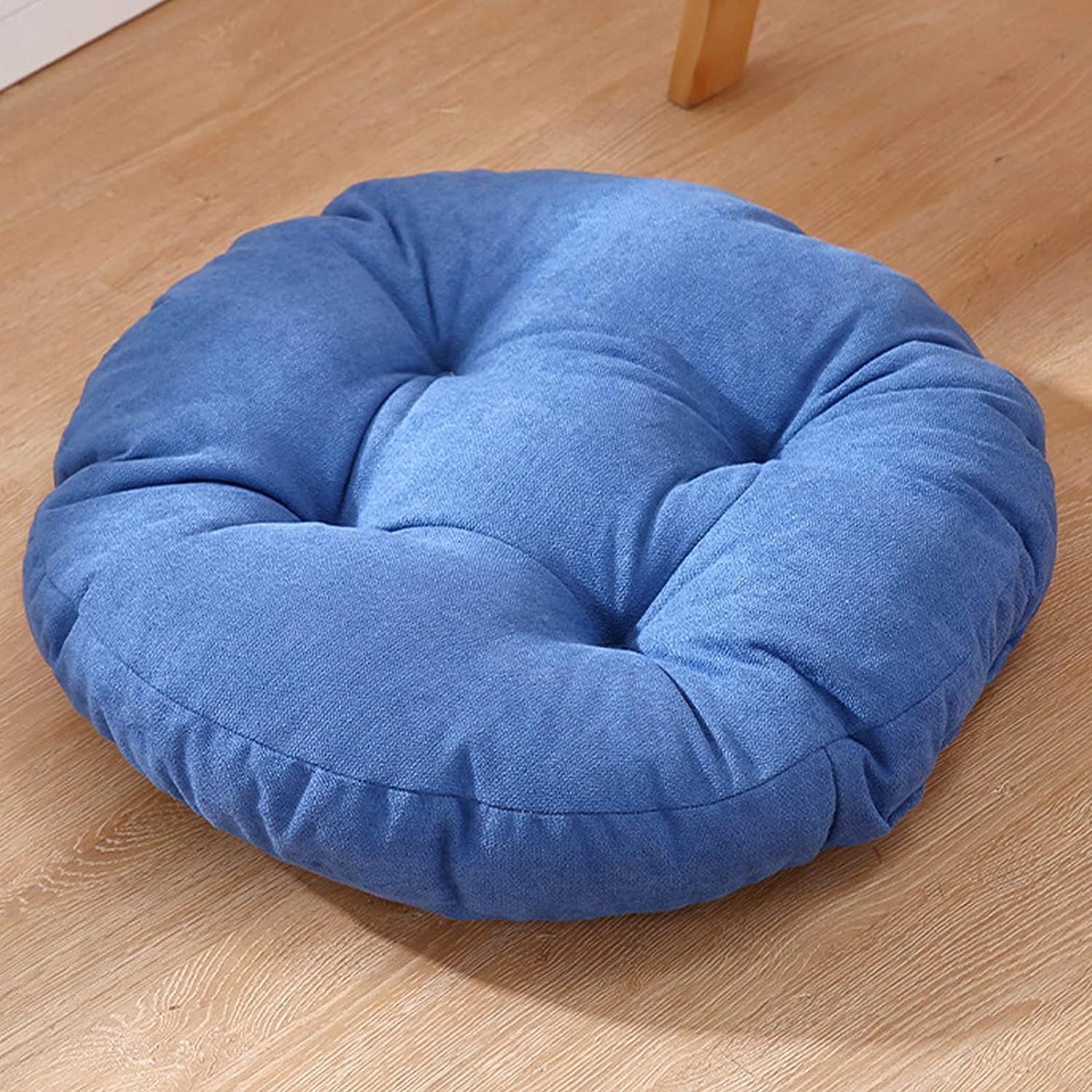 OGFC 802053 Round Seat Cushion, Ultra Soft Thick Tatami Cushion Reversible Home Decor Meditation Pillows Floor Cushion Floor Pillows Chair Pad for Living Room Bedroom Patio - Blue - 20"x20"x4"-image-5