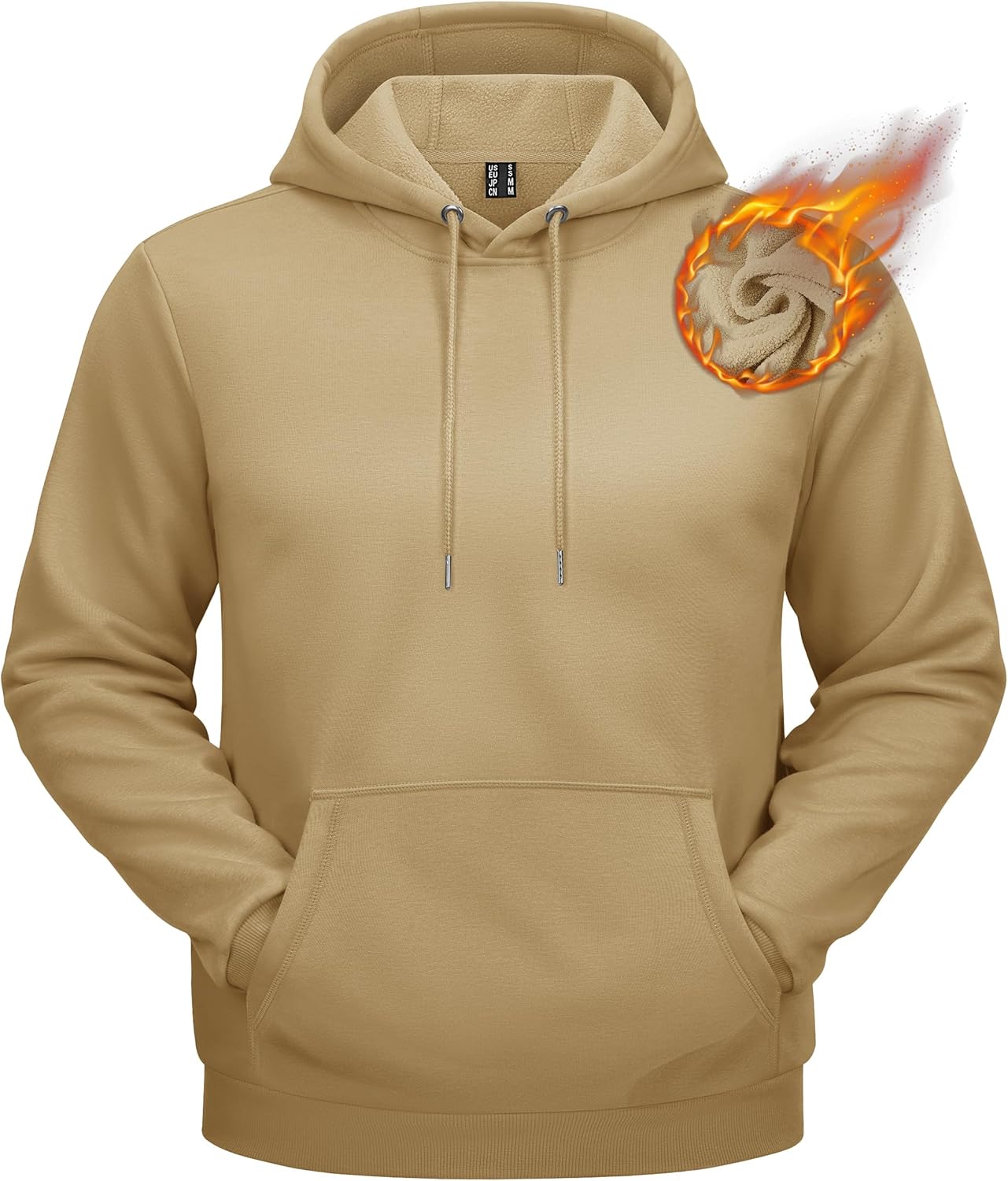 TACVASEN Men's Athletic Hoodies Fleece Lined Sweatshirt Pullover Soft Casual Hooded Sweatshirt with Pocket