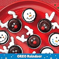 Vista 12 de OREO Galletas de sándwich de chocolate en crema roja edición limitada galletas navideñas 125 libras