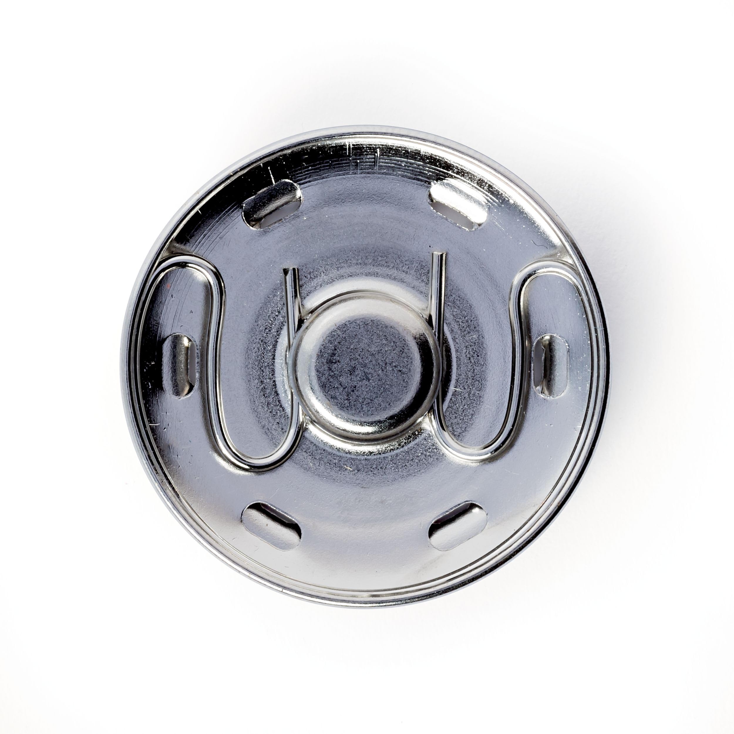 Wenko Sew-On Snap Fasteners Brass Silver col 30 mm