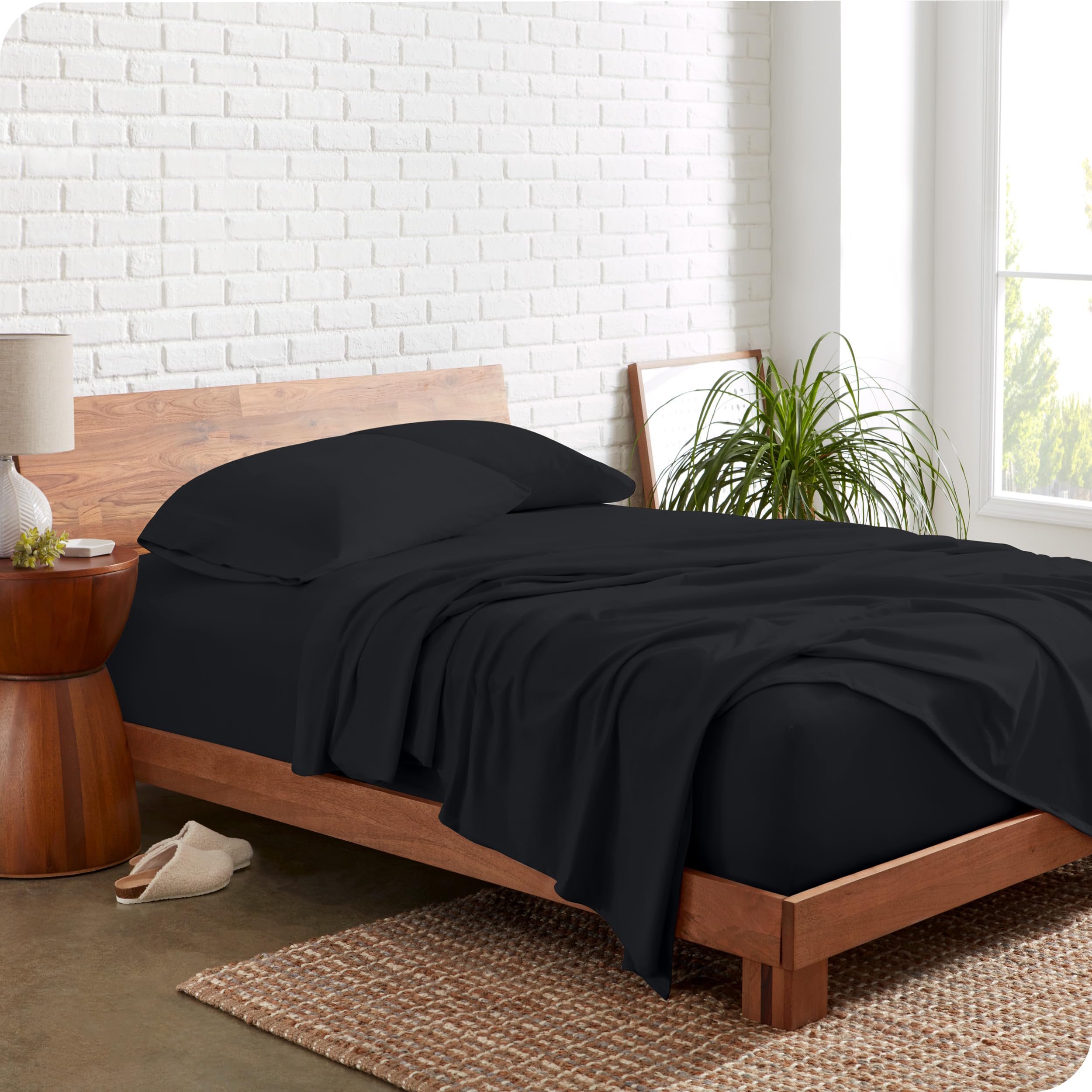 Bare Home Jersey Sheet Set, Ultra Soft, 100% Cotton - Breathable - Deep Pocket (Queen, Red)