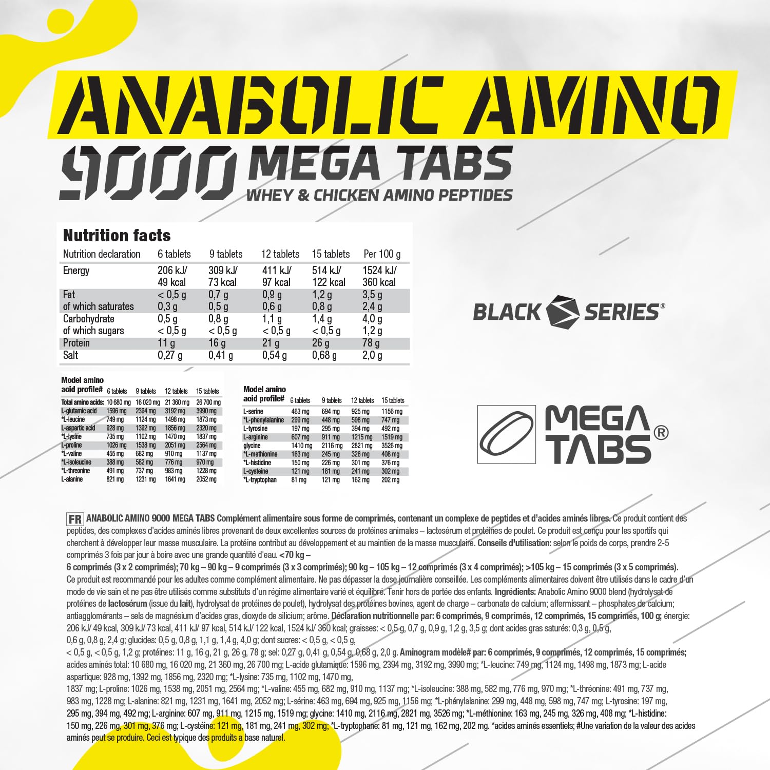 Olimp Sport Nutrition Anabolic Amino 9000 300 Unités