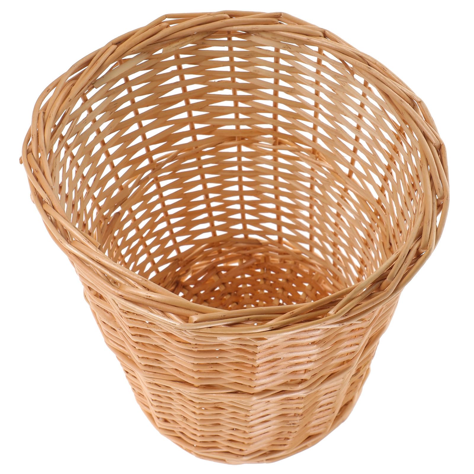 Cesta Tejida de Mimbre para Almacenaje y Basura con Uso Interior en Cocina Baño y Oficina Diseño Natural y Resistente