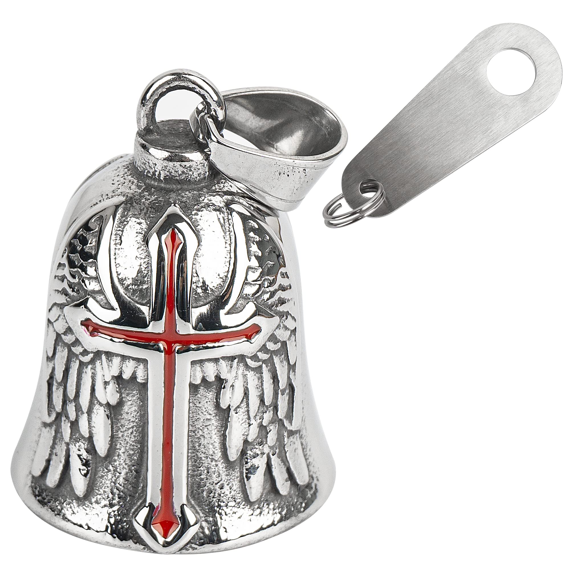 Omoojee Motorcycle Bell for Luck, Bell with Hanger, Drive Safe for Bikers Riders