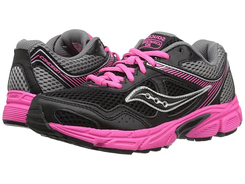 

Saucony Kids Cohesion 10 LTT (Little Kid/Big Kid) (Black/Pink) Girls Shoes
