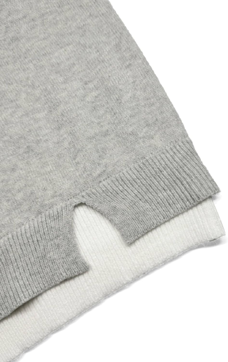 LOZ Womens 2025 Fall Sweaters Long Sleeve Crewneck Knit Outfits Trendy Grey and White Fashion Loose Pullover Sweater - Image 6