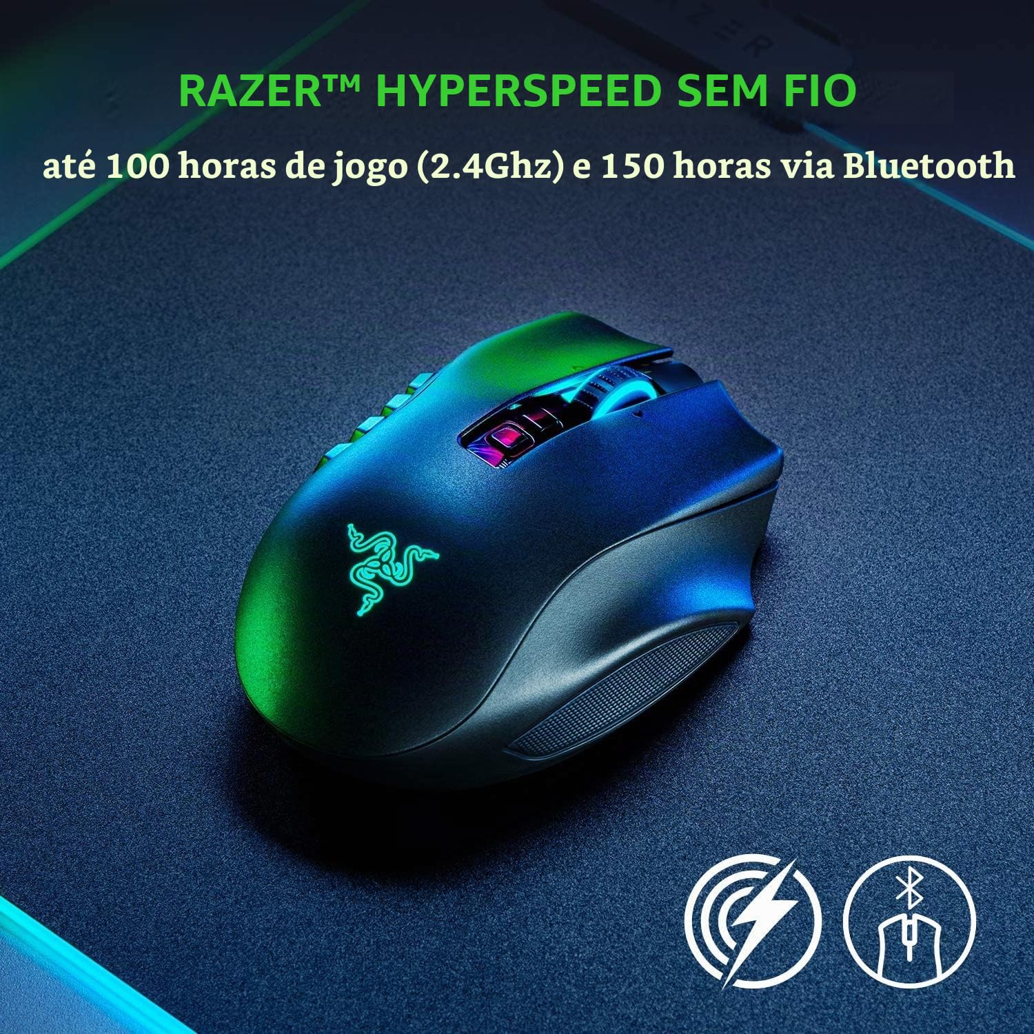 Razer Naga Pro Wireless Gaming Mouse: Interchangeable Side Plate w