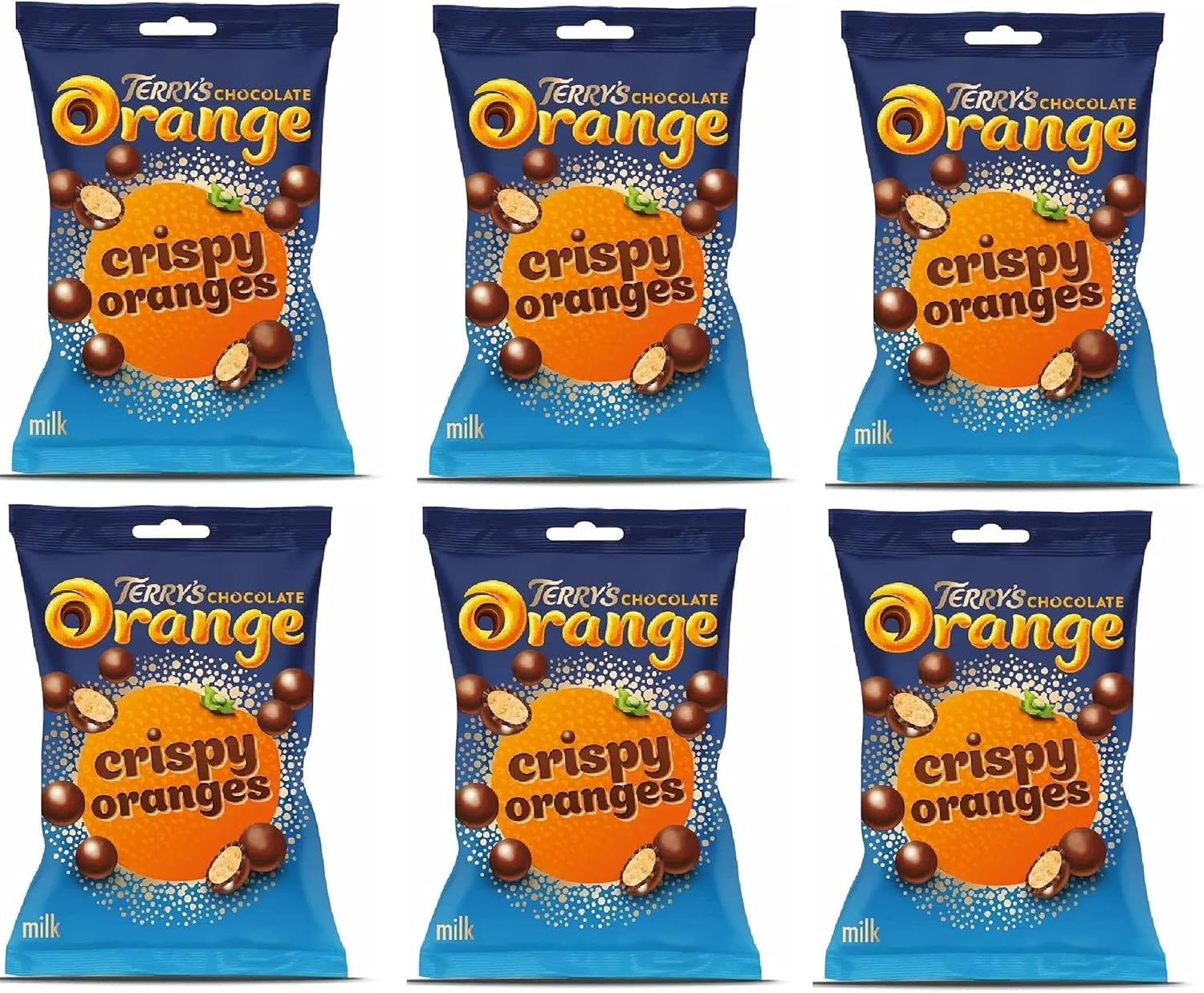 Terry's Milk Chocolate Crispy Oranges Bag 80g x 6 Bags VSTAR Amazon