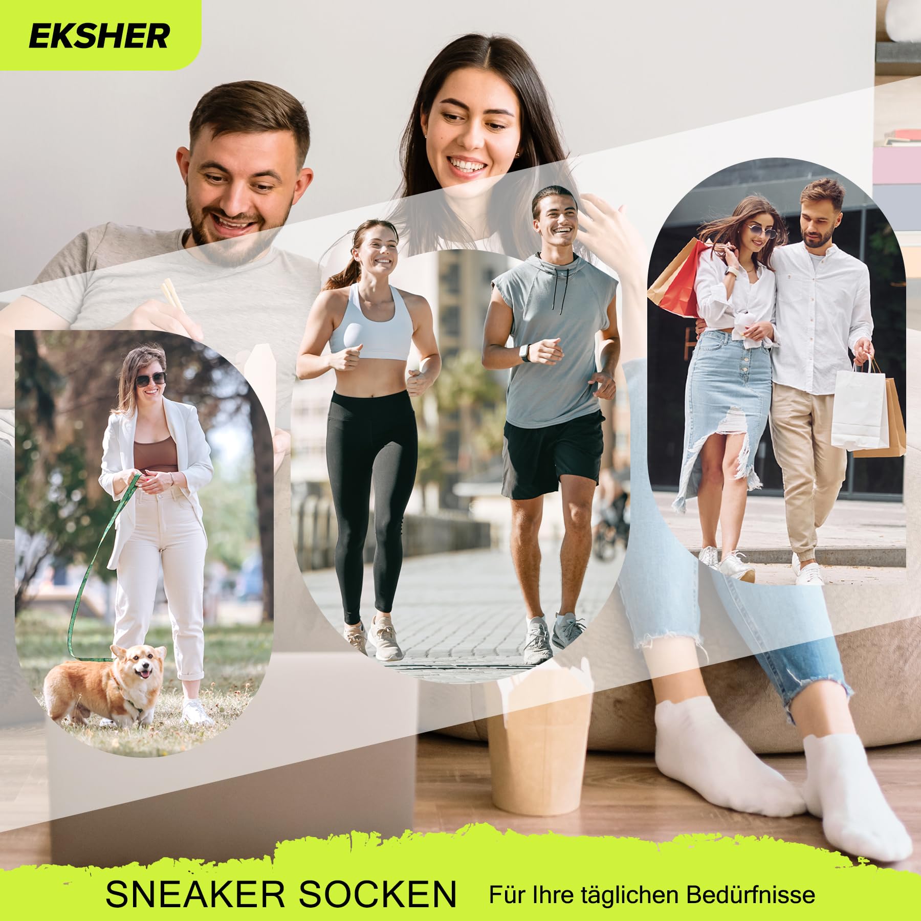 10 Paires Chaussette Basses Homme Femme, Coton Courtes Chaussettes de Sport, Respirant Anti Transpiration Antiderapante Socquettes Running Unisexe
