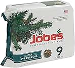 Jobe’s Slow Release Evergreen Fertilizer Spikes, Easy Plant Care for Cypress, Arborvitae, Pine, Cedar, and Many More Acid Loving Trees, 9 Count