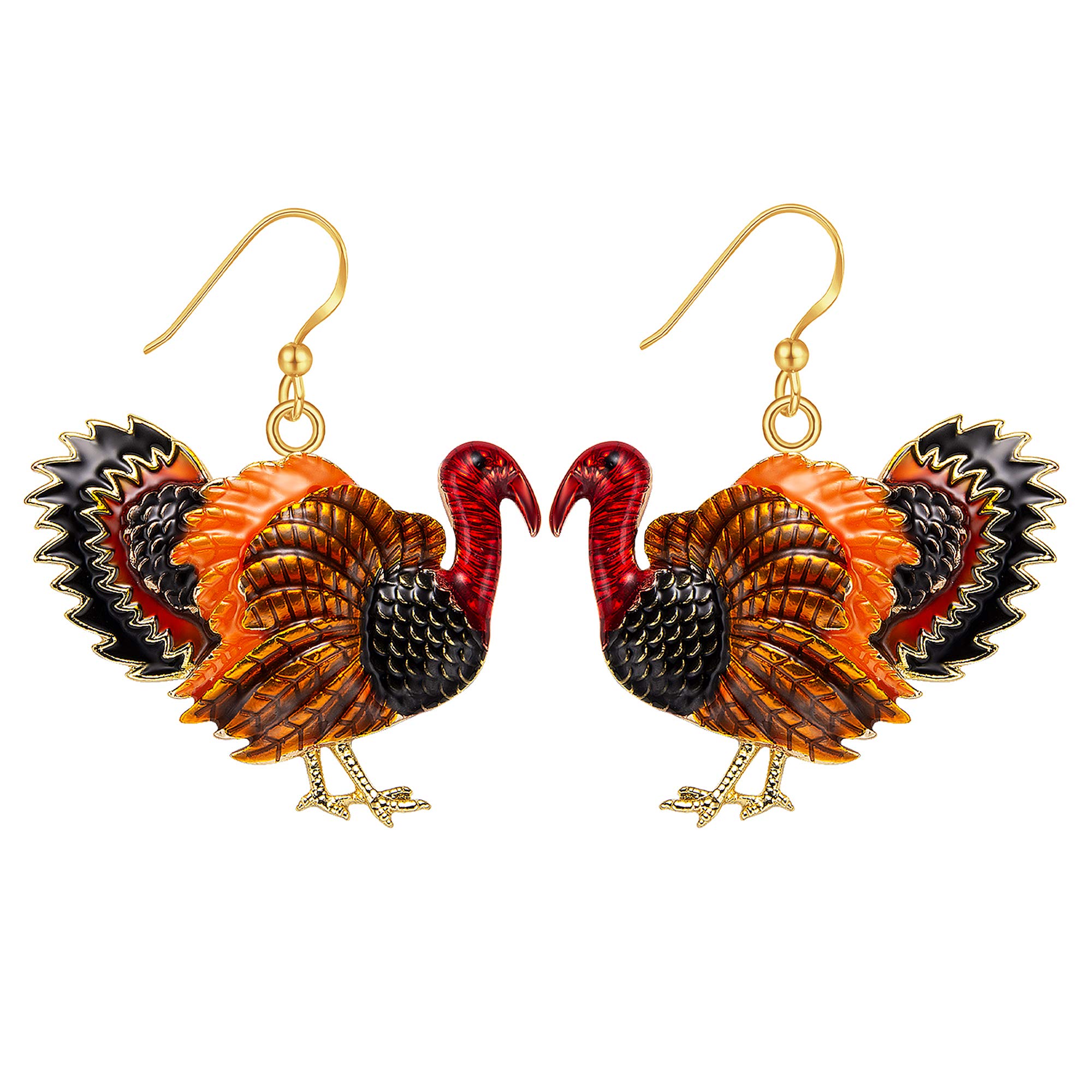 Miraculous Garden Enameled Turkey Earrings