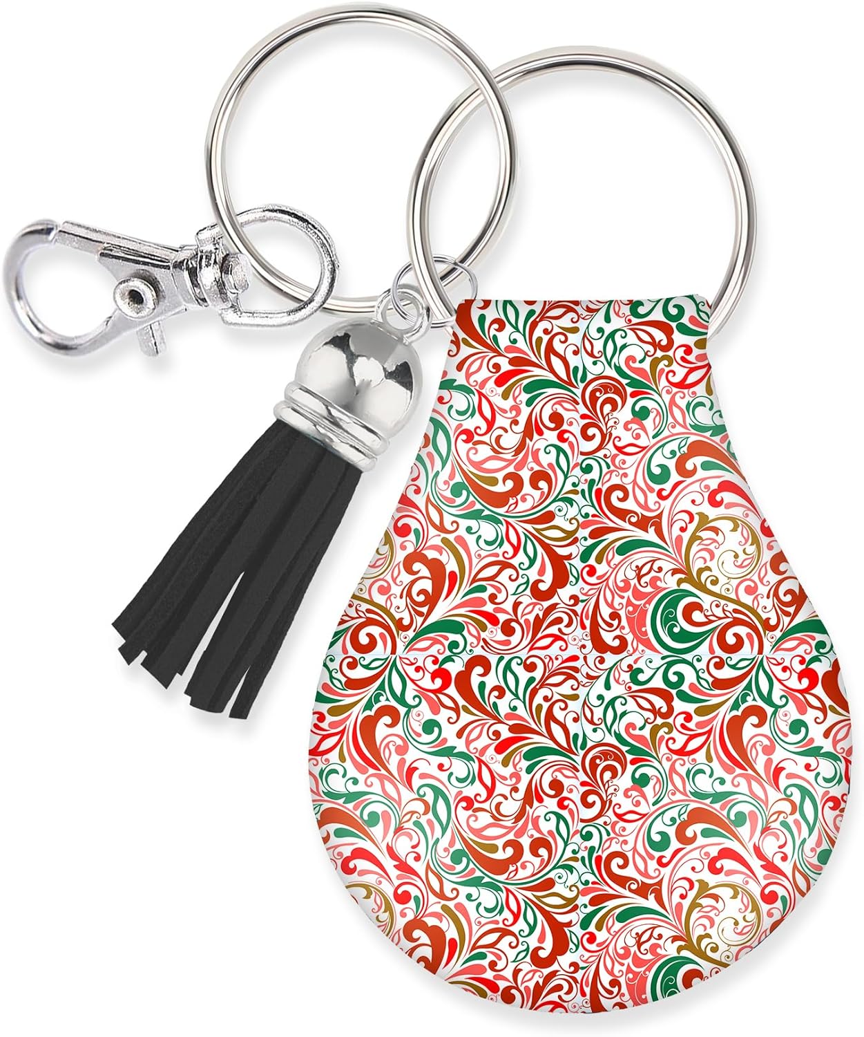Jolitee Neoprene AirTag Compatible Case Keychain – Durable & Stylish Holder with Secure Ring and Clip, Compatible with Apple AirTag (Christmas Deer)