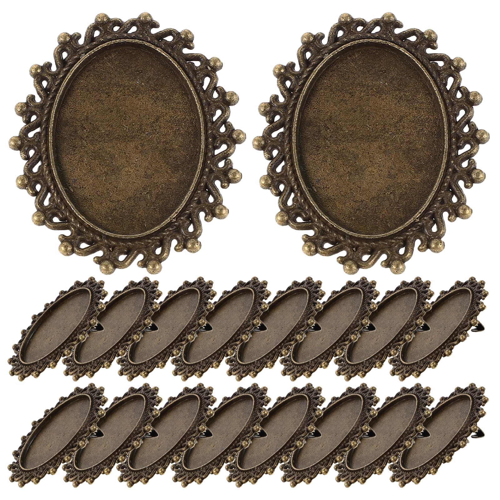 Broches de graduación y marcos de fotos para bodas creados con bandejas ovaladas vintage