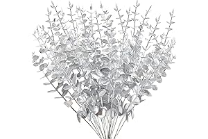 FEQO 36 Pcs Silver Eucalyptus Stems