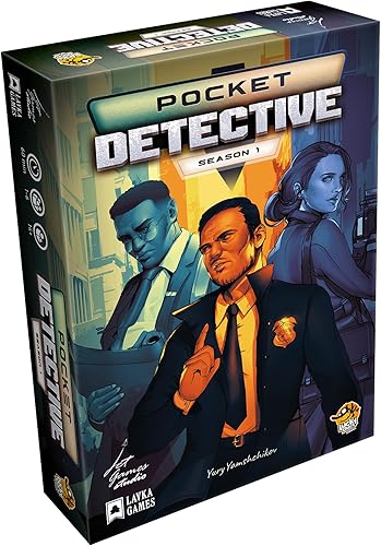 Lucky Duck Games Pocket Detective - Juego de cartas de la temporada 1: resuelve misterios intrigantes en cualquier lugar. Juego cooperativo para